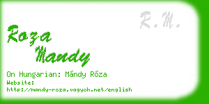 roza mandy business card