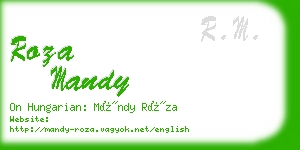 roza mandy business card